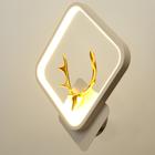 Бра «Олень» LED 16 Вт 4000К 24×24 см бело-золотой 22×24 см - фото 3763627