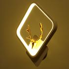 Бра «Олень» LED 16 Вт 4000К 24×24 см бело-золотой 22×24 см - фото 3763628
