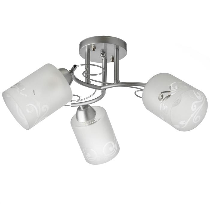 Люстра 1082/3SL 40Вт Е27 серебро 48х48х24 см BayerLux - Фото 1