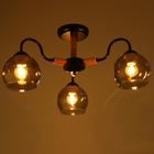 Люстра 1088/3BK 40Вт Е27 черный-светлое дерево 52х52х28 см BayerLux - фото 34487480