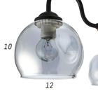 Люстра 1088/3BK 40Вт Е27 черный-светлое дерево 52х52х28 см BayerLux - фото 34487482