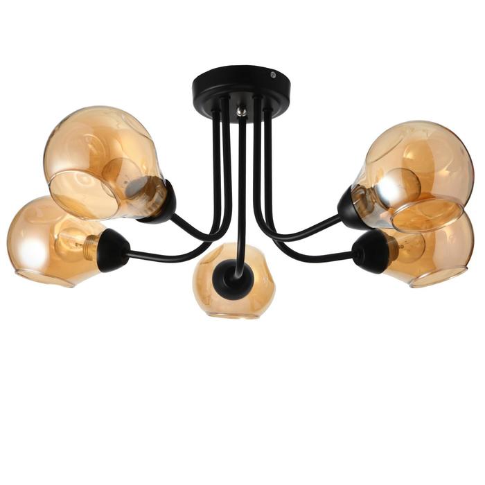 Люстра 1089/5BK 40 Вт Е27 черный 60×60×26 см BayerLux