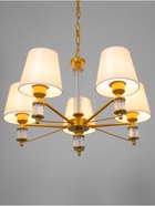 Люстра 1091/5GD 40 Вт Е27 золото 60×60×38-78 см BayerLux - Фото 3