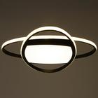 Люстра с ПДУ 1221/1BK LED 90 Вт 3000-6000К черный 50×50×9 см BayerLux - фото 36644197