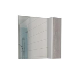 Зеркало шкаф для ванной комнаты Домино Uno 80, Дуб серый, левый/правый