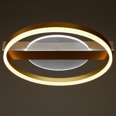Люстра с пультом BayerLux 1343/2, светодиодная, 100 Вт, 3000-6000К, золотистая, 52×50×9 см