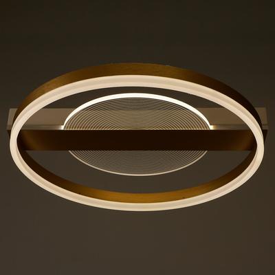 Люстра с пультом BayerLux 1343/2, светодиодная, 100 Вт, 3000-6000К, золотистая, 52×50×9 см