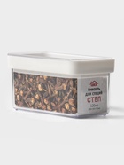 Контейнер для специй IDEA «Степ», 120 мл, 10×5×5 см, пластик, прозрачный, крышка белая - Фото 4