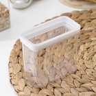 Контейнер для специй «Степ», 270 мл, 9.5×5×10 см, пластик, прозрачный, крышка белая - Фото 2