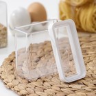 Контейнер для специй «Степ», 270 мл, 9.5×5×10 см, пластик, прозрачный, крышка белая - Фото 3