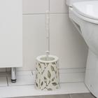 Ёршик для туалета «Флора», 14×41×41 см, цвет белый - фото 9405852