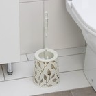 Ёршик для туалета «Флора», 14×41×41 см, цвет белый - фото 8838604