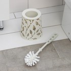 Ёршик для туалета «Флора», 14×41×41 см, цвет белый - фото 8838605