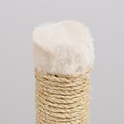 Игровой комплекс со столбиком-когтеточкой, трубой, игрушкой, 40 х 30 х 35 см, молочный - фото 24725219