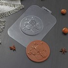 Форма для шоколада и конфет «Медаль Пчелка», 100×12 мм, цвет прозрачный - фото 2659212