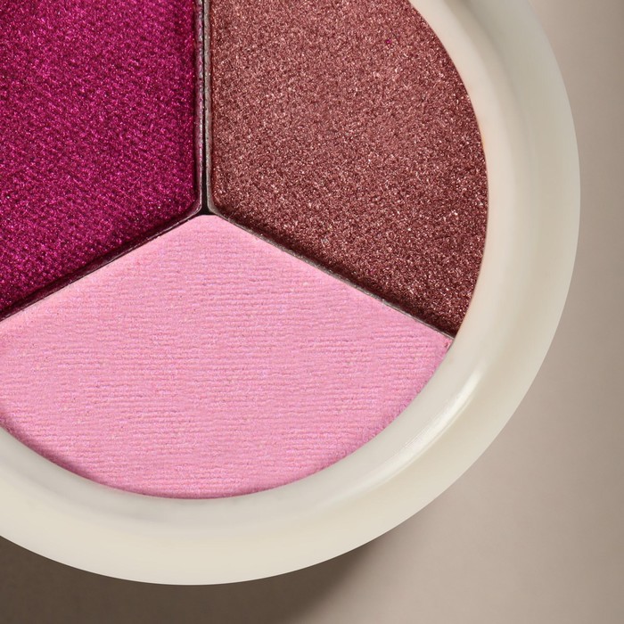 Втирка для декора, спрессованная, с аппликатором, 3 цвета, «Розовые оттенки» 24251