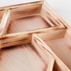Ящик деревянный "Шестигранник" с перегородками 28х24,5х5 см, цвет экзотик - Фото 4