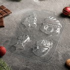 Форма для шоколада и конфет пластиковая «Домики Гномики», размер ячейки 8,5×5 см, цвет прозрачный - фото 5206152