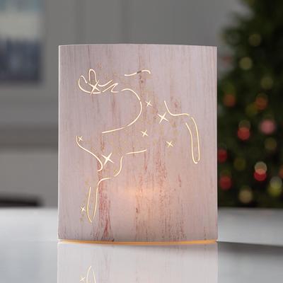 Светодиодная фигура «Олень» 13×16×5 см, картон, батарейка ААх2 (не в комплекте), свечение тёплое белое