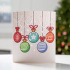 Светодиодная фигура «Ёлочные шары» 17×20×8 см, картон, батарейка ААх2 (не в комплекте), свечение тёплое белое - Фото 2