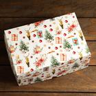 Коробка складная, двухсторонняя "Рождественский вечер", 25 х 17 х 10 см (комплект 5 шт) - фото 21372671