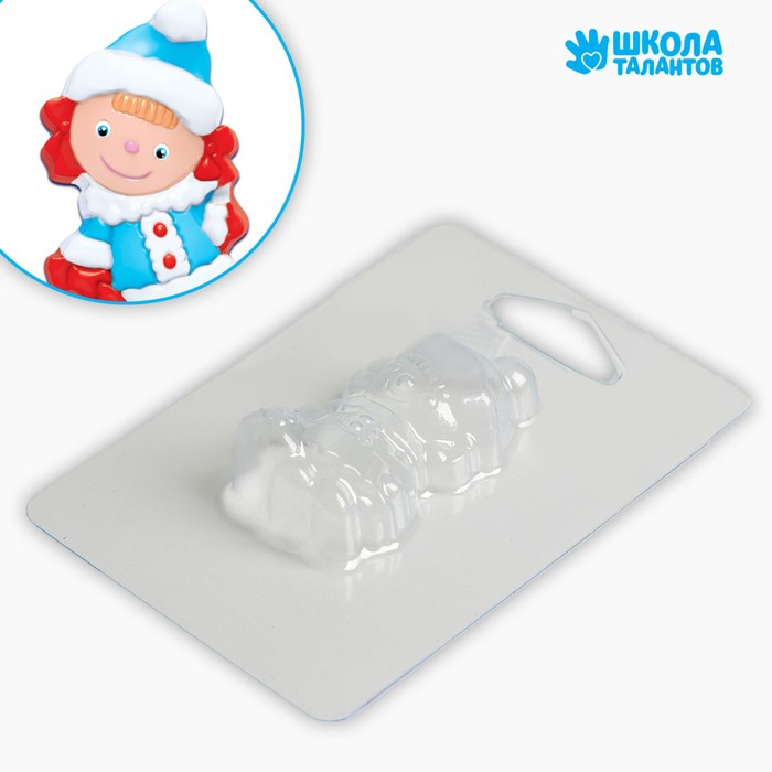 Пластиковая форма для мыла «Новый год! Снегурочка» 3,3 × 6 см - Фото 1