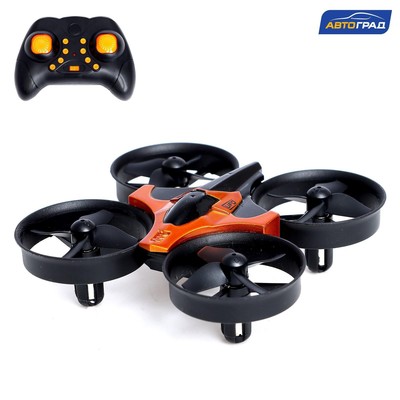 Квадрокоптер радиоуправляемый Flashdrone, работает от аккумулятора, цвет оранжевый
