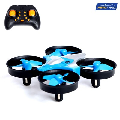Квадрокоптер радиоуправляемый Flashdrone, работает от аккумулятора, цвет синий