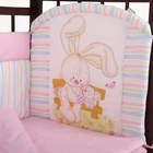 Комплект в кроватку "Радужный", 7 предметов, цвет розовый - Фото 2