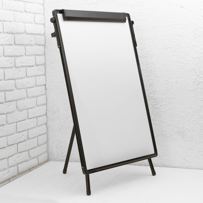 Флипчарт-магнитно-маркерная доска, регулируется по высоте, размер доски — 90×60 см, Уценка - Фото 1