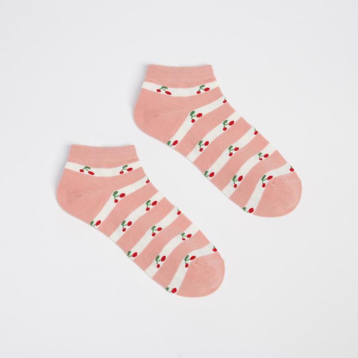 Набор женских носков (5 пар) MINAKU «Цветы», размер 36-39 (23-25 cм) - фото 1908763273