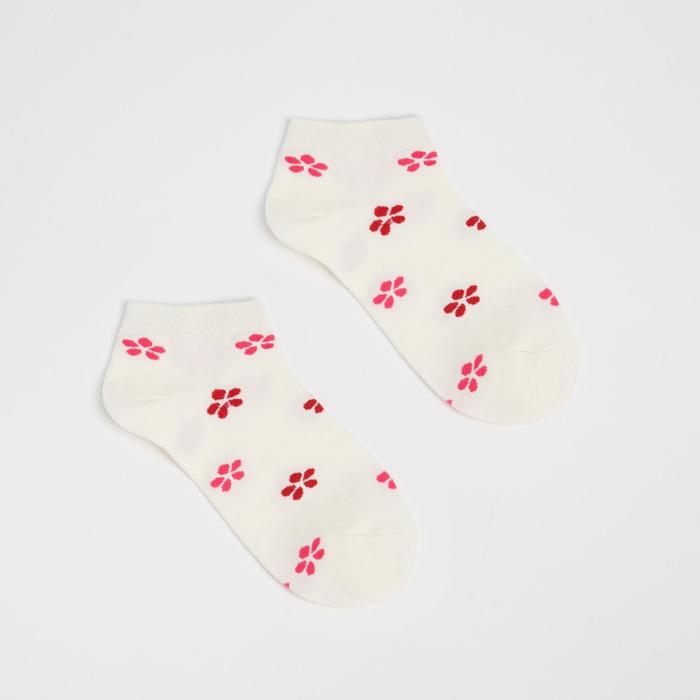 Набор женских носков (5 пар) MINAKU «Цветы», размер 36-39 (23-25 cм) - фото 1908763276
