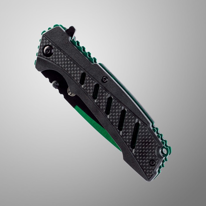 Нож складной "Хамелеон" сталь - 420, рукоять - пластик, зеленый, 21 см - фото 1907302637