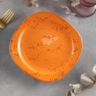 Тарелка керамическая десертная «Созвездие», d=18,5 см, цвет оранжевый - фото 318665212