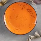 Тарелка керамическая обеденная «Созвездие», d=21 см, цвет оранжевый - фото 4636364