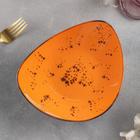 Блюдо керамическое треугольное «Созвездие», 22×18 см, цвет оранжевый - Фото 2