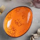 Салатник керамический «Созвездие», 19×14 см, цвет оранжевый - Фото 2