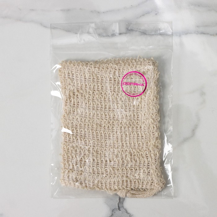 Мочалка-мешочек из сизаля Доляна, для вкладывания мыла, 10×14 см - фото 1908763483