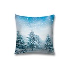 Наволочка декоративная «Зима в лесу», на молнии, размер 45х45 см - фото 295324468