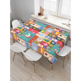 Скатерть на стол «Праздник в красках», прямоугольная, сатен, размер 120х145 см