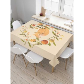 Скатерть на стол «Лиса, лисичка, лис...», прямоугольная, сатен, размер 120х145 см