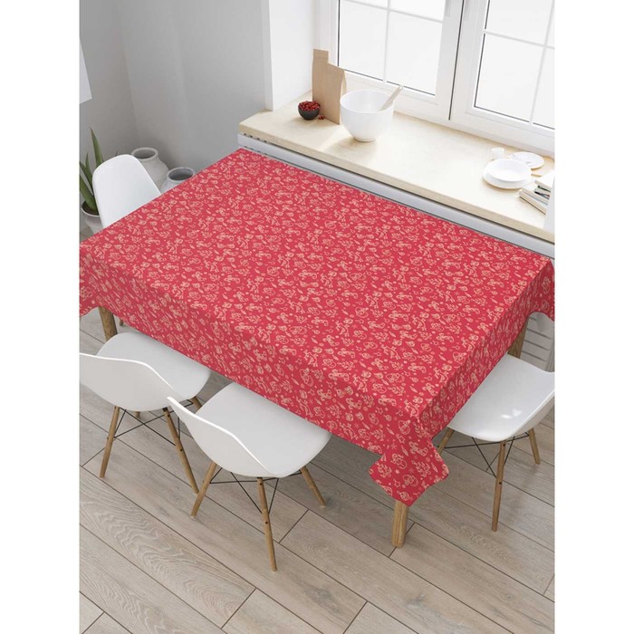 Скатерть на стол «Красное веселье», прямоугольная, оксфорд, размер 120х145 см