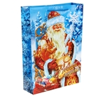 Пакет ламинированный вертикальный (блестки) «Дед Мороз», 18 × 23 см - Фото 3