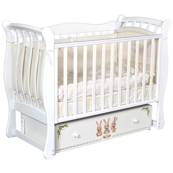 Кровать Tiffany, коллекция «Зайки», цвет белый