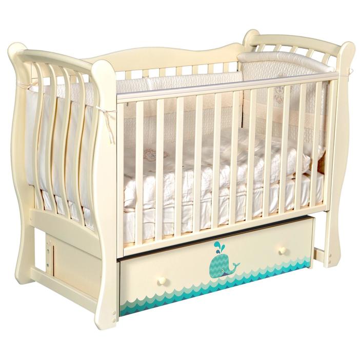 Кровать Tiffany, коллекция «Маленький кит», цвет слоновая кость