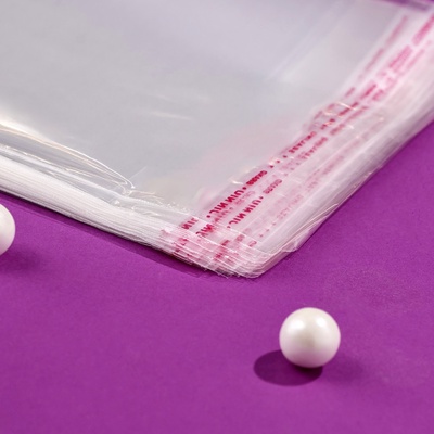 Пакет БОПП с клеевым клапаном, прозрачный для фасовки и упаковки, 14×16/4 см, 25 мкм