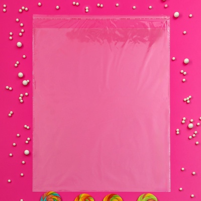 Пакет БОПП с клеевым клапаном, прозрачный для фасовки и упаковки, 25×32/4 см, 25 мкм