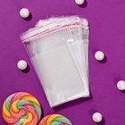 Пакет БОПП с клеевым клапаном, прозрачный для фасовки и упаковки, 6×8/4 см, 25 мкм - Фото 1