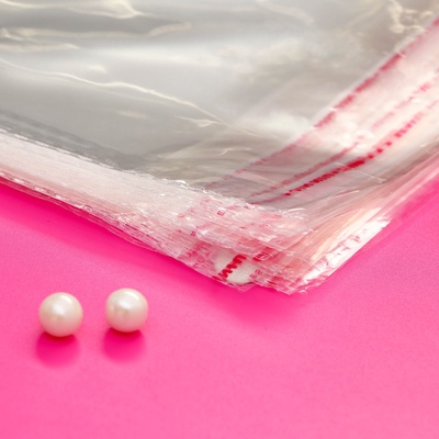 Пакет БОПП с клеевым клапаном, прозрачный для фасовки и упаковки, 25×28/4 см, 30 мкм