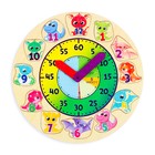 Часы детские развивающие "Учим время", d-29 см - фото 2628130